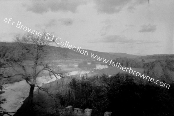 GLENCAIRN PRIORY VIEW OF RIVER FROM TOWER OF CHURCH FROM FLAT ROOF